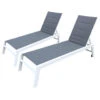 Happy Garden Zonnebedden BARBADOS - Grijs - Aluminium -Tuinmeubels Winkel 1000094871