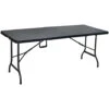 ERRO Vouwtafel - Wickerlook - 180x74cm - Zwart -Tuinmeubels Winkel 1000095670