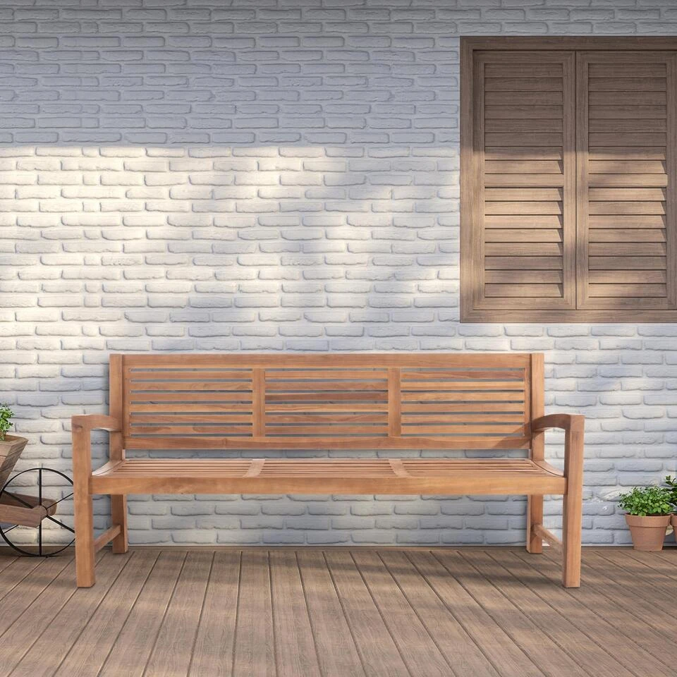 CLP Teakbank Halden 200 Cm 5 CLP Teakbank Halden 200 Cm - Afbeelding 3