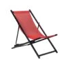 Beliani Tuinligstoel LOCRI II - Rood Synthetisch Materiaal, Aluminium -Tuinmeubels Winkel 1000096768