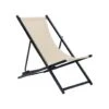 Beliani Tuinligstoel LOCRI II - Beige Synthetisch Materiaal, Aluminium -Tuinmeubels Winkel 1000096770