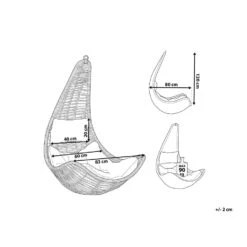Beliani Hangstoel ATRI - Zwart Pe Rotan 8 Beliani Hangstoel ATRI - Zwart Pe Rotan -Tuinmeubels Winkel 1000096793 0102