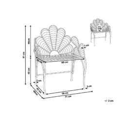 Beliani Tuinstoel LIGURIA - Zwart Ijzer -Tuinmeubels Winkel 11595924558b4cf98b450e7d99a3f8bc