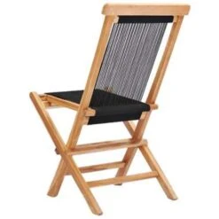 VidaXL Tuinstoelen Inklapbaar 2 St Massief Teakhout En Touw -Tuinmeubels Winkel 1274961407 0103