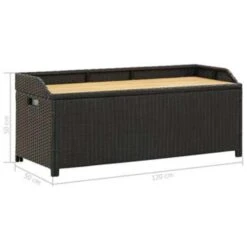 VidaXL Tuinopbergbank 120 Cm Poly Rattan Zwart -Tuinmeubels Winkel 12b92429a7ea4922a75c9d82d742940d