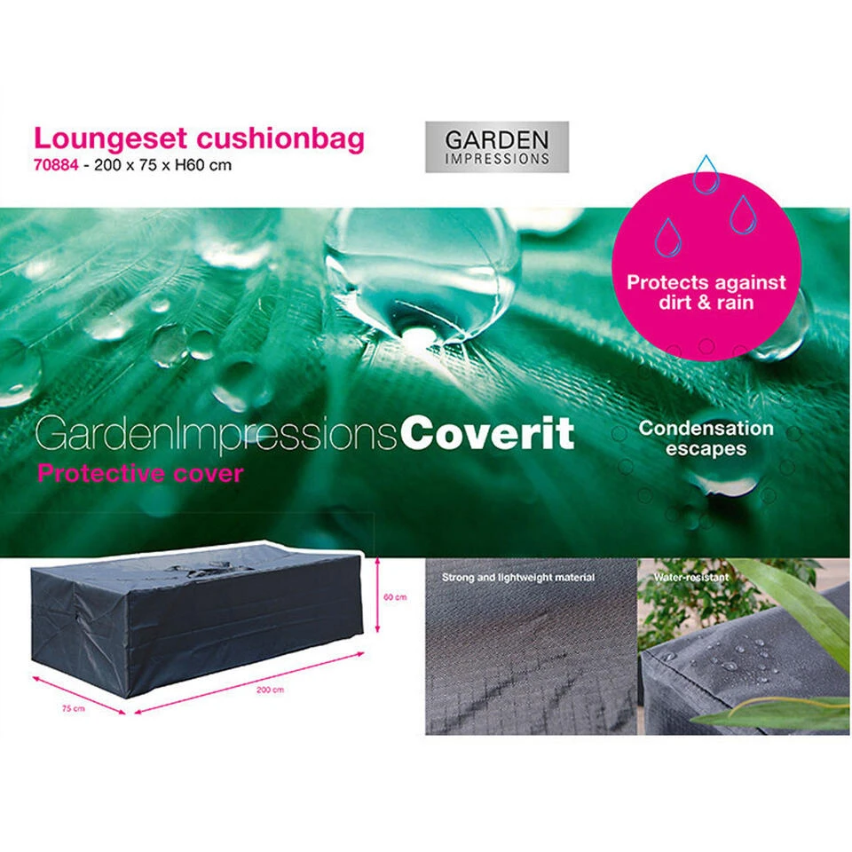 Garden Impressions Loungeset Kussentas 200x75xH60 Cm 3 Garden Impressions Loungeset Kussentas 200x75xH60 Cm