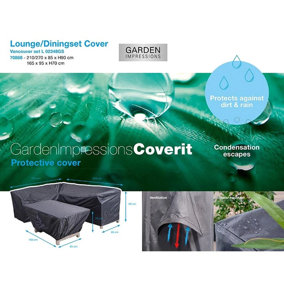 Garden Impressions Lounge Dining Hoes L 210x270xH85/90 En 165x95xH70 3 Garden Impressions Lounge Dining Hoes L 210x270xH85/90 En 165x95xH70