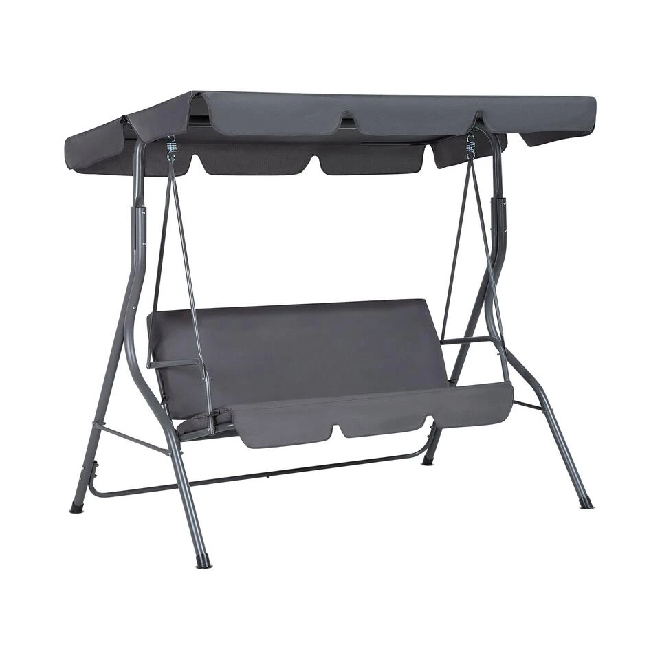 Beliani Schommelbank CHAPLIN - Grijs Polyester 3 Beliani Schommelbank CHAPLIN - Grijs Polyester