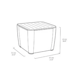 Keter Luzon Plus Opbergtafel - 57x57x43cm - Grafiet 7 Keter Luzon Plus Opbergtafel - 57x57x43cm - Grafiet -Tuinmeubels Winkel 1814333648 0101