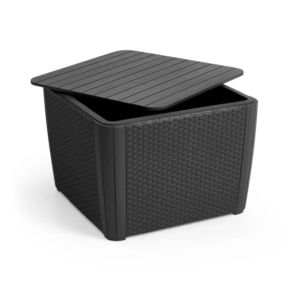 Keter Luzon Plus Opbergtafel - 57x57x43cm - Grafiet 6 Keter Luzon Plus Opbergtafel - 57x57x43cm - Grafiet - Afbeelding 4