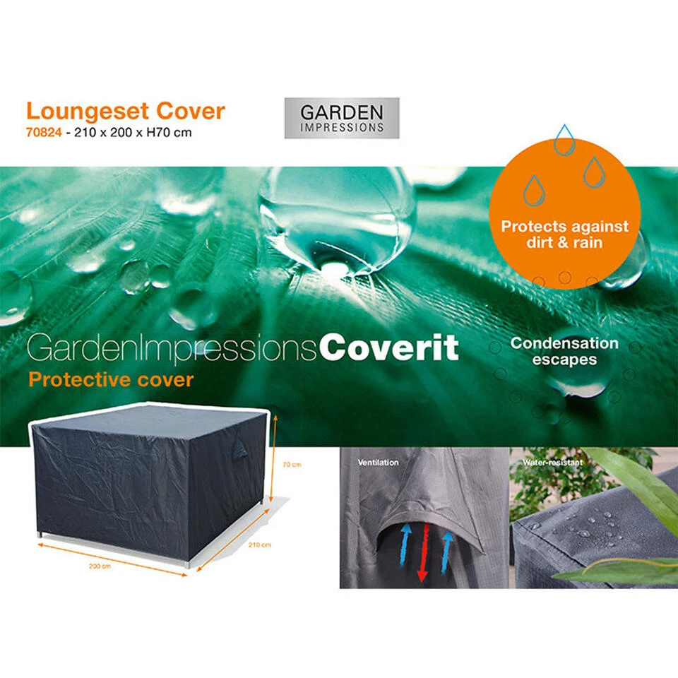 Garden Impressions Loungesethoes 210x200xH70 Cm 3 Garden Impressions Loungesethoes 210x200xH70 Cm