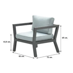 Garden Impressions San Luis Loungestoel - Mint Grijs -Tuinmeubels Winkel 1945392173 0101
