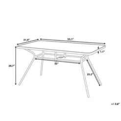 Beliani Tuintafel LIVO - Zwart Staal -Tuinmeubels Winkel 1996123690 0103