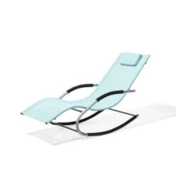 Beliani Tuinligstoel CARANO - Groen Staal, Textiel -Tuinmeubels Winkel 1d4f33968a4542058de685c16f345cdc