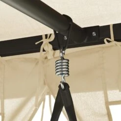 VidaXL Schommelbank Met Prieel Converteerbaar Crèmewit -Tuinmeubels Winkel 2af6eb9b8b644281908274c49667bc42