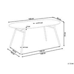 Beliani Tuintafel CALVI - Blauw Staal -Tuinmeubels Winkel 2f540322f43d4635a548dfecbf9c509b