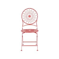 Beliani Tuinstoel SCARIO - Rood Ijzer 9 Beliani Tuinstoel SCARIO - Rood Ijzer -Tuinmeubels Winkel 3058554da0444b15ae7d23de48177257