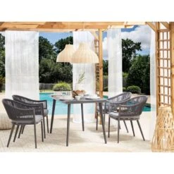 Beliani Tuinstoel MILETO - Grijs Aluminium -Tuinmeubels Winkel 3abe5ef5300142df9aa102274a67016a 1