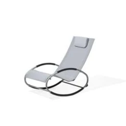 Beliani Tuinligstoel CAMPO - Grijs Polyester, Pvc -Tuinmeubels Winkel 3c138f5a37144451a43a2b40e244ff91