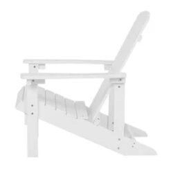 Beliani Tuinstoel ADIRONDACK - Wit Kunsthout -Tuinmeubels Winkel 438d2910b42e44aea299f03f00e433f5