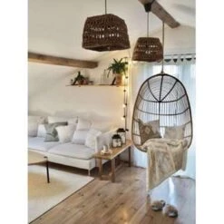 Beliani Hangstoel CASOLI - Beige Pe Rotan -Tuinmeubels Winkel 469e0c47c6b4448d9e2f49d933312de7