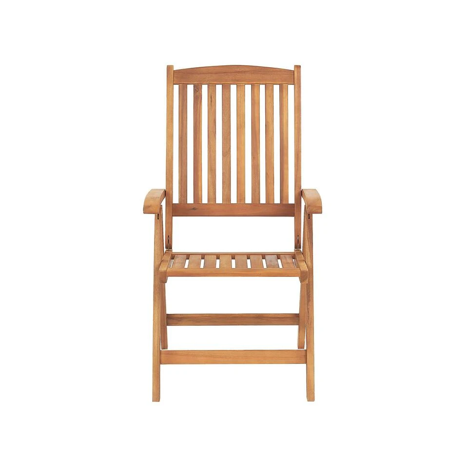 Beliani Inklapbare Tuinmeubels JAVA - Lichte Houtkleur Acaciahout 6 Beliani Inklapbare Tuinmeubels JAVA - Lichte Houtkleur Acaciahout - Afbeelding 4