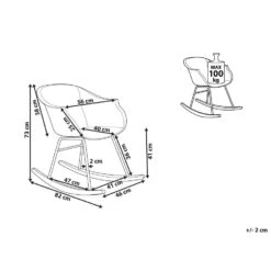 Beliani Schommelstoel HARMONY - Roze Polypropyleen -Tuinmeubels Winkel 4be0f4d991974e53a2ad2600a3a753f4