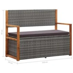 VidaXL Opbergbankje 115 Cm Poly Rattan En Massief Acaciahout Grijs 7 VidaXL Opbergbankje 115 Cm Poly Rattan En Massief Acaciahout Grijs -Tuinmeubels Winkel 4c73cfecf4354aceaf532333359c8f19