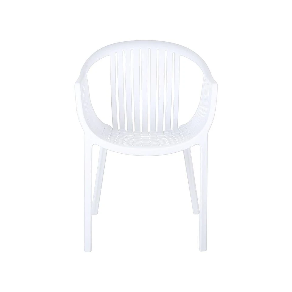 Beliani Eetkamerstoel NAPOLI - Wit Synthetisch Materiaal 6 Beliani Eetkamerstoel NAPOLI - Wit Synthetisch Materiaal - Afbeelding 4