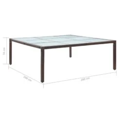 VidaXL Tuintafel 200x200x74 Cm Poly Rattan Bruin -Tuinmeubels Winkel 4e2a1a105d8e44a3841267e8c0328590
