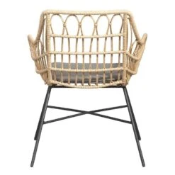 Le Sud Loungestoel Grimaud - Zwart/naturel - 82x70x67 Cm -Tuinmeubels Winkel 50105173 0900