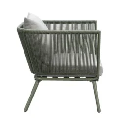 Loungestoel Almeria - Olijfgroen - 75x89x75 Cm -Tuinmeubels Winkel 50105177 0900