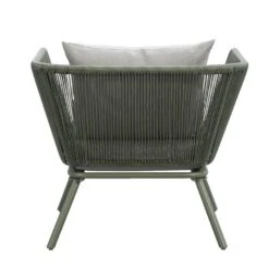 Loungestoel Almeria - Olijfgroen - 75x89x75 Cm -Tuinmeubels Winkel 50105177 8000