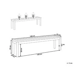 Beliani Tuinbank TUSCANIA - Donkere Houtkleur Eucalyptushout -Tuinmeubels Winkel 51814f6ded834b38b772ea3aa8bcce3b