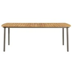 VidaXL Tuintafel 200x100x72 Cm Massief Acaciahout En Staal -Tuinmeubels Winkel 56db41e891a24d958819a6e3500eeefd