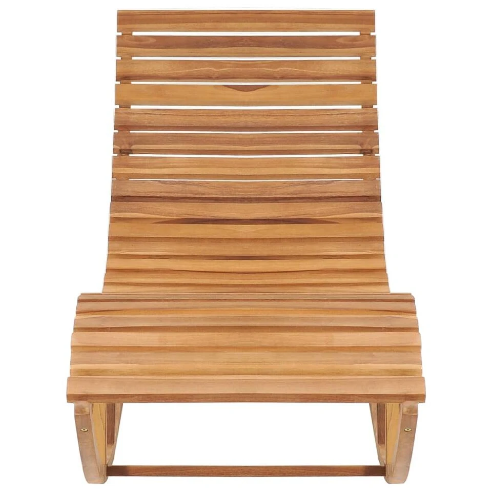 VidaXL Ligbed Schommelend Massief Teakhout 4 VidaXL Ligbed Schommelend Massief Teakhout - Afbeelding 2