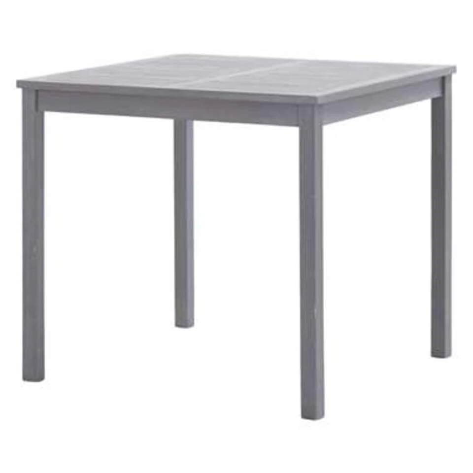 VidaXL Tuintafel 80x80x74 Cm Massief Acaciahout Grijs 4 VidaXL Tuintafel 80x80x74 Cm Massief Acaciahout Grijs - Afbeelding 2