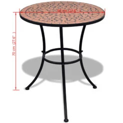 VidaXL Bistrotafel 60 Cm Mozaïek Terracottakleurig -Tuinmeubels Winkel 69b7a2b0500047bf8cbbde64e02a7ac3