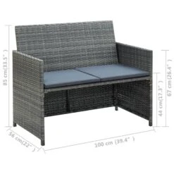 VidaXL Tuinbank 2-zits Met Kussens Poly Rattan Grijs 9 VidaXL Tuinbank 2-zits Met Kussens Poly Rattan Grijs -Tuinmeubels Winkel 6cbe3ff1ed30407da7989929ffc1ef95
