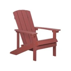 Beliani Tuinstoel ADIRONDACK - Rood Kunsthout 9 Beliani Tuinstoel ADIRONDACK - Rood Kunsthout -Tuinmeubels Winkel 6d01865fb12c4aeb994d15b3cbe6ef71