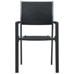 VidaXL Tuinstoel 2 St Rattan-look Kunststof Zwart -Tuinmeubels Winkel 70350c90475148488a0a5483635a8759
