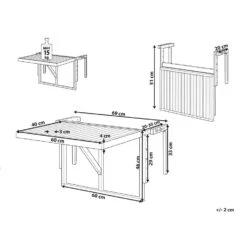 Beliani Inklapbare Tafel UDINE - Lichte Houtkleur Acaciahout -Tuinmeubels Winkel 7b81b128c82f4048baef3070ed5624e6