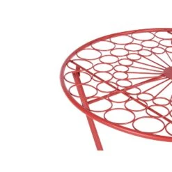 Beliani Tuintafel SCARIO - Rood Ijzer -Tuinmeubels Winkel 7b82362a604e47279a5d4fdfa1dc30cc