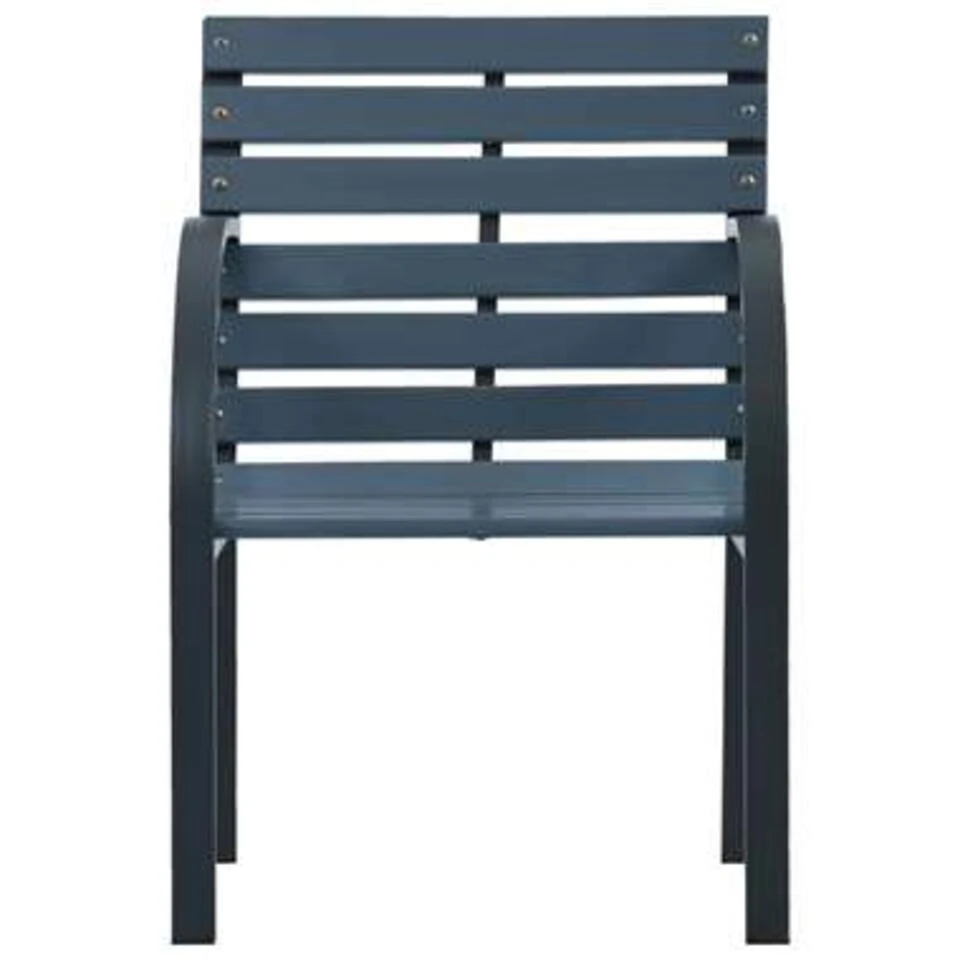 VidaXL Tuinstoelen 2 St Hout Grijs 5 VidaXL Tuinstoelen 2 St Hout Grijs - Afbeelding 3