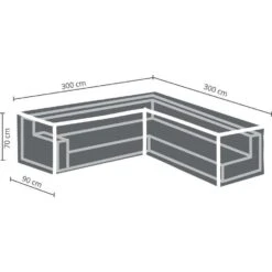 Outdoor Covers Premium Hoes Voor Loungeset - L Vormig - 300x90x70 Cm -Tuinmeubels Winkel 81010519 0200