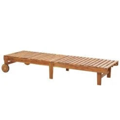 Beliani Tuinligstoel PIETRALUNGA - Lichte Houtkleur Acaciahout -Tuinmeubels Winkel 83478dfc2a7c46f4bf5c03dbd02ff474
