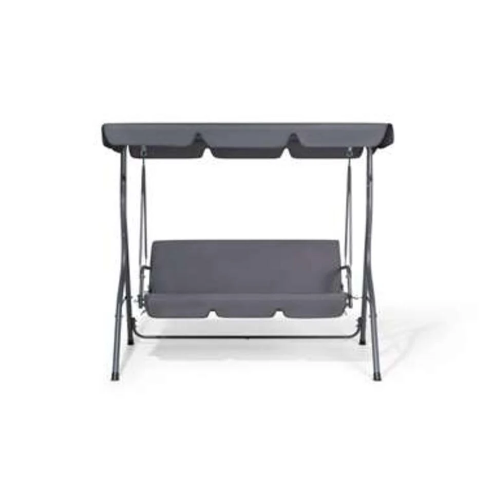 Beliani Schommelbank CHAPLIN - Grijs Polyester 5 Beliani Schommelbank CHAPLIN - Grijs Polyester - Afbeelding 3