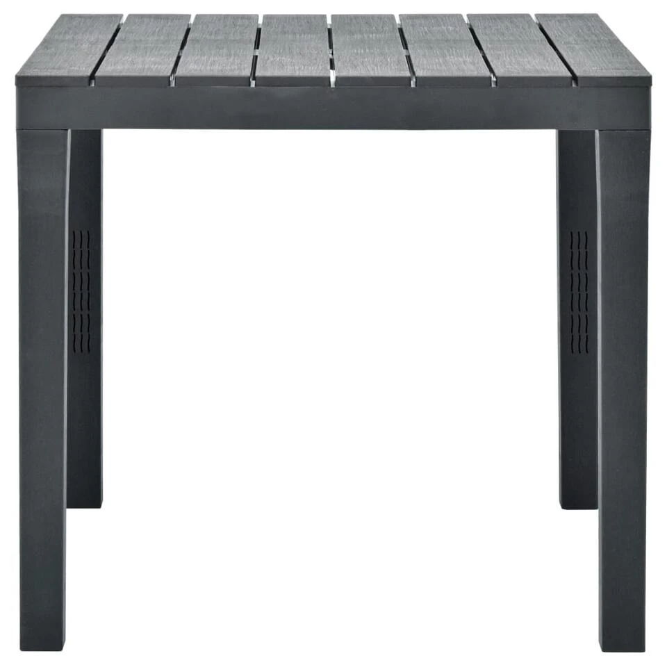 VidaXL Tuintafel 78x78x72 Cm Kunststof Antraciet 5 VidaXL Tuintafel 78x78x72 Cm Kunststof Antraciet - Afbeelding 3
