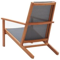 VidaXL Loungestoel Massief Eucalyptushout En Textileen Grijs -Tuinmeubels Winkel 9e3b905143f84781b9156396d2363745