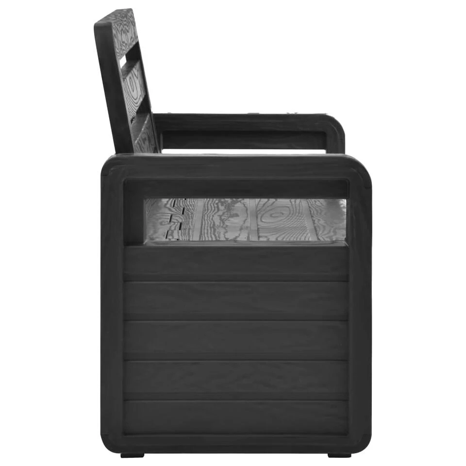 VidaXL Tuinopbergbank 132,5 Cm Kunststof Antraciet 5 VidaXL Tuinopbergbank 132,5 Cm Kunststof Antraciet - Afbeelding 3